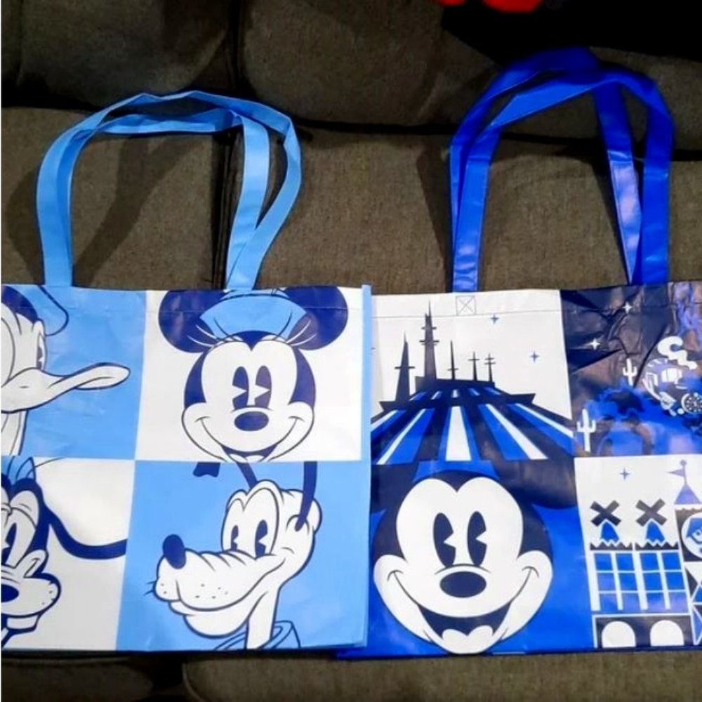 Two 18x14 inch Disney park recycle and reuse bags or totes